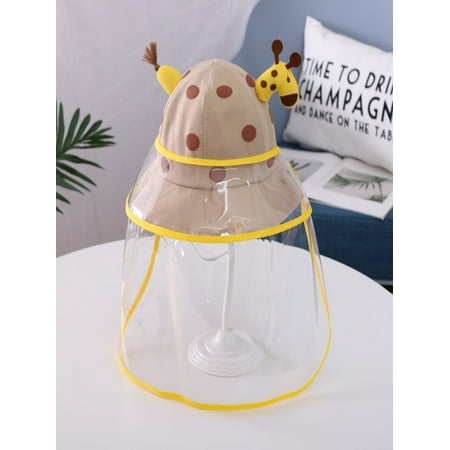 

Zupora Toddler Baby Boy Girls Bucket Sun Hat Spring Summer Rain-proof Anti-fog Giraffe Pattern Removable Fisherman Cap