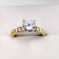 thumbnail image 2 of Silver & Stone Jewels 2Ct Round Cut Cubic Zirconia Wedding Bridal Ring Set 14k Yellow Gold Finish, 2 of 4