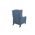 thumbnail image 6 of Adjustable Recliner Chair, Modern Accent Upholstered Fabric Living Room Chair with Footrest, Home Theater Lounge Seat with Thick Cushion, Soft Single Sofa Ergonomic Chair with Nail-head Trim, Black, 6 of 7