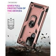 thumbnail image 5 of Feishell Hybrid Armor Phone Case for Samsung Galaxy S25 Edge,Military Grade Shockproof 360 Rotatable Metal Ring Holder Kickstand Support Magnetic Car Mount Dual Layer Protective Phone Cover,Rosegold, 5 of 7