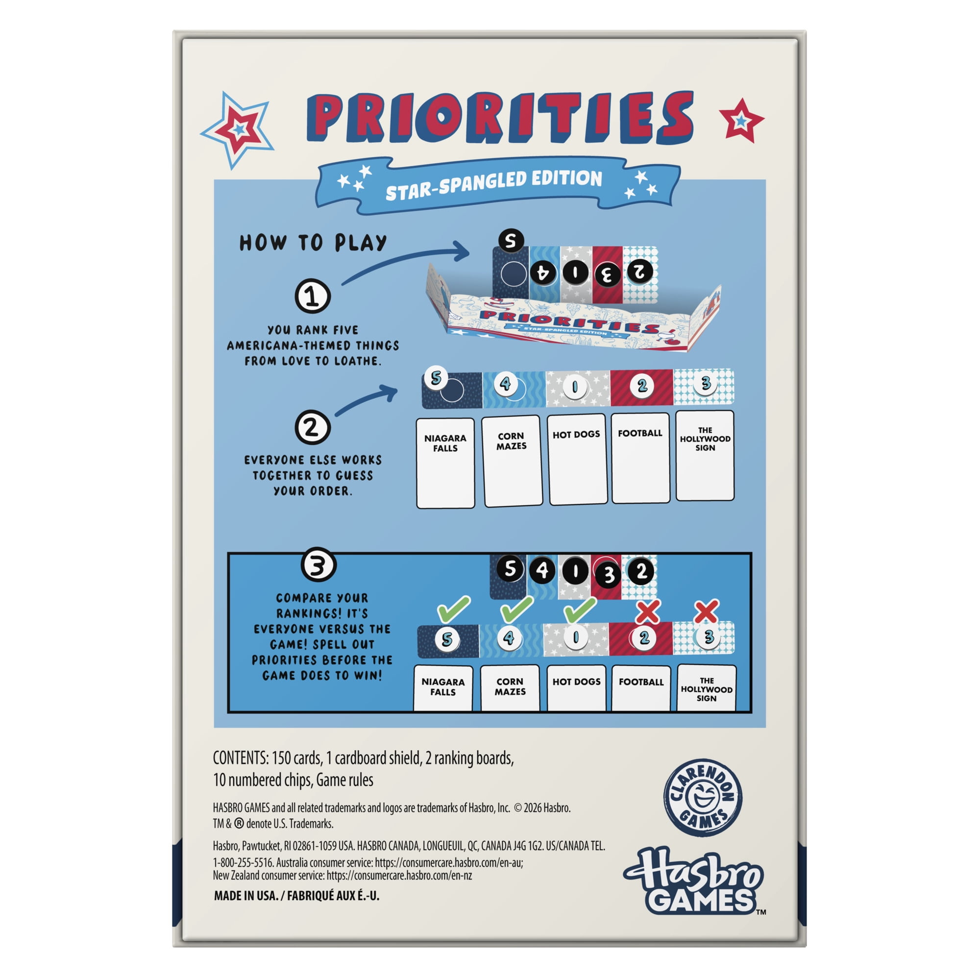Priorities Star-Spangled Edition Game, Party Game of All-American Choices, Teens, Family, Fun Summer Activities for Kids & Families, Ages 14+
