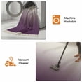 thumbnail image 5 of Dark Purple Ombre Kitchen Runner Rug 2'x4',Purple White Gradient Modern Abstract Art Washable Rug with Tassels,Non Slip Woven Cotton Bathroom Rugs Hallway Carpet for Foyer Bedroom Entry Back Door, 5 of 9