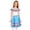 Blue, variant on Kids Girls Traditional Mexican Folkloric Dance Dress Off Shoulder Crop Tops with Skirt Set Blue 10