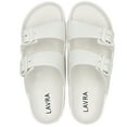 thumbnail image 4 of LAVRA Women's Double Buckle Sandals Adjustable Strap EVA Lightweight Cushioned Slides, 4 of 9