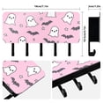 thumbnail image 2 of Cute Ghost Bites Key Holder for Wall Mail Holder Organizer with 5 Key Hooks Wall Mount Key Rack with Shelf, 2 of 6