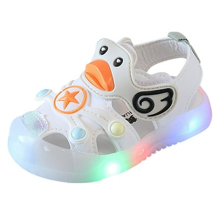 

B91xZ Toddler Girl Sandals Light On LED Baby Shoes Children Shoes Boy Sandals Soft Soled Kids Beach Shoes Sandale Casual for Toddler/Little Kid/Big Kid Sizes 22