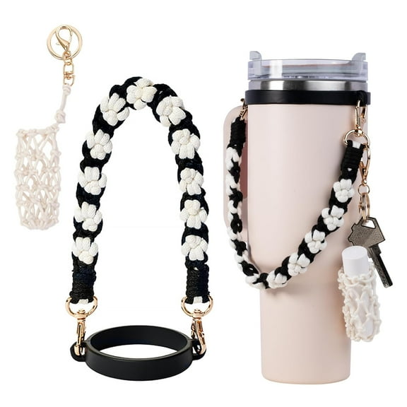 Cup Accessories Set Water Bottle Handle Strap, Cup Charms Compatible with Stanley Cup 40oz 30oz Tumbler Handle of the Handbag