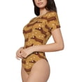 thumbnail image 2 of Naloa Dachshund Dog Puppy Women's Short-Sleeved Onesie, One-Piece Swimsuit for Parties, dates, clubs - Large, 2 of 9