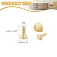 thumbnail image 2 of Uxcell Wood Screws Brass Slotted Round Head Self Tapping Screw Quick for Indoor Furniture M4 x 14.5mm 38Pcs, 2 of 7