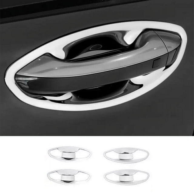 Convient pour Hyundai Santa Fe 2019 - 2023 Couvercle de Porte Extérieure en Titane Chromé