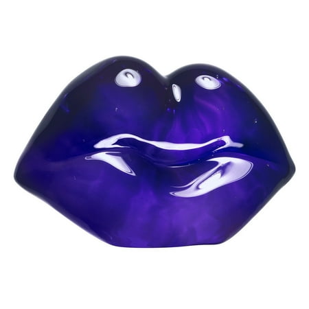 Kosta Boda Make Up Hot Lips Amethyst Purple Glass Decor