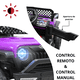 thumbnail image 2 of Camioneta Montable Eléctrica para Niños Luces y Bluetooth Música Control Remoto Doble Motor Modo Mecedora y Batería 12V - Morado, 2 of 7