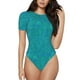 thumbnail image 1 of Fotbe Blue Green Glitter Body de Mujer con Cuello Redondo y Mangas Cortas, Sin Mangas Ajustado, Suave, Cómodo y Básico-Small, 1 of 7