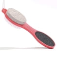 thumbnail image 1 of FrostHike Multi Purpose 4 in 1 Feet Pedicure Tools with Foot Scrubber. Pumice Stone. Foot Rasp and Sand Paper for Home Foot Care (Red PedicureFootFile), 1 of 5