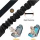 thumbnail image 3 of Cinturón de seguridad para perros con absorción de impactos y mosquetón elástico ajustable, adecuado para perros medianos y grandes con tira reflectante (negro, 1 unidad), 3 of 4