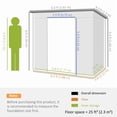 thumbnail image 3 of Grey Galvanized Steel Garden Shed, 25ft², Secure Latch, Vent Slots, Installation Gloves, 3 of 7