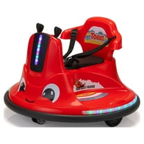 TOBBI-TOYS 12V Kids Bumper Car W/ Remote Control LED Lights 360 Spin Music for 3-8 Year Old Child