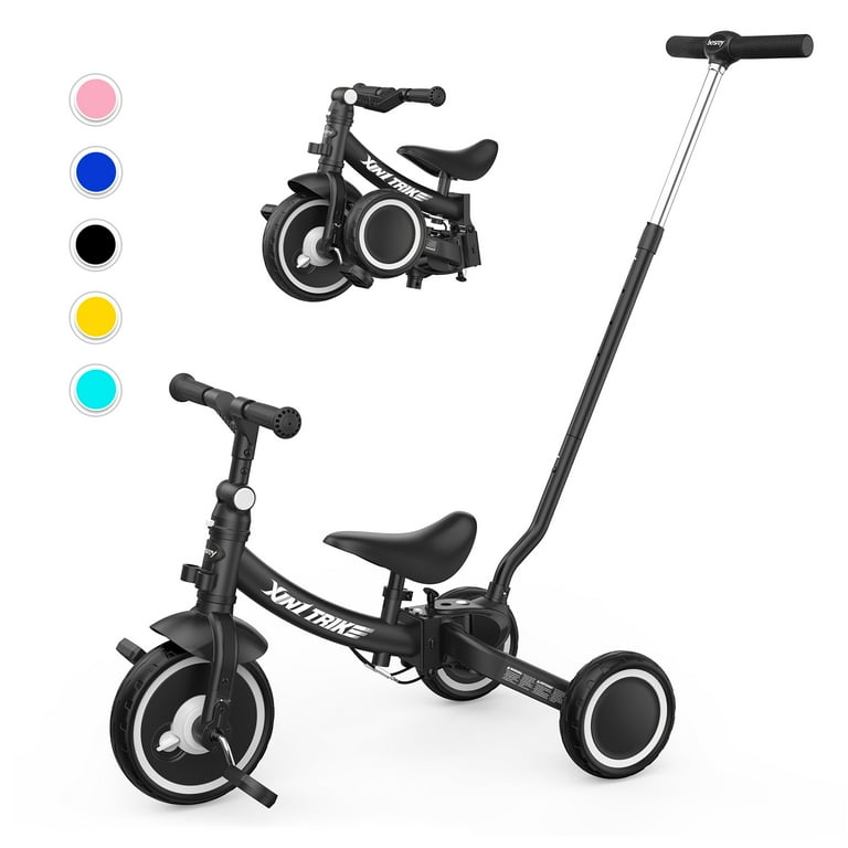 Besrey 7-in-1 Toddler Tricycle,Foldable Kids Push Trike,Kid Bicycles for 1-5 Years Old Girls and Boys,Black Besrey 7-in-1 Toddler Tricycle,Foldable Kids Push Trike,Kid Bicycles for 1-5 Years Old Girls and Boys,Black