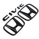 thumbnail image 3 of 1 par de insignias bordadas negras brillantes H+CIVIC FC FK adecuadas para pegatinas CIVIC FC FK 2015-2021, 3 of 4