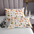 thumbnail image 3 of Ensemble de Courtepointe Grand Ferme Rustique pour Garçons Filles Enfants Mignon Animal de Ferme Couvre-Lit Ensemble de Lit Style Ferme Imprimé Cheval Mouton Dessin Animé Ensemble de Literie Décor d'Automne, 3 of 5