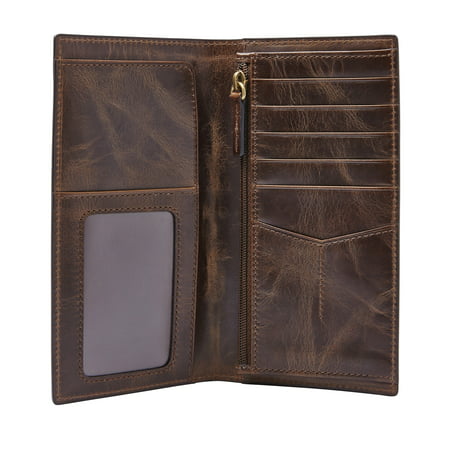 Fossil - Fossil Mens Derrick Leather Executive Wallet Long Credit Card Clutch Wallet - www.semashow.com