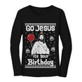 thumbnail image 1 of Tstars Womens Ugly Christmas Sweater Go Jesus it's Your Birthday Christmas Gift Funny Humor Holiday Shirts Xmas Party Christmas Gifts for Her Women Long Sleeve T Shirt Ugly Xmas Sweater, 1 of 6