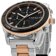 Coach Cruiser Black Chronograph Dial Two-Tone Steel Mens Watch 14602597