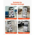 thumbnail image 6 of KFFKFF 4-Tier Brochure Display Rack with Wheels, Movable Floor-Standing Magazine Holder for Shops, Offices, Exhibitions, and Craft Fairs, 6 of 9