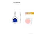 thumbnail image 3 of ANGARA Natural Solitaire Round Sapphire Infinity Twist Pendant in 925 Sterling Silver for Women (Size-5mm) | September Birthstone, Anniversary, Jewelry Gift for Women | Natural Blue Sapphire Necklace, 3 of 8