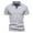 Grey, variant on Men's Deep V Neck Short Sleeved T Shirt Cotton Elastic Bottoming Shirt Small Stand Up Collar In Summer,XL