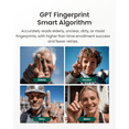 thumbnail image 3 of DESLOC K120 Smart Door Lock – Fingerprint Wi‑Fi Deadbolt, 3D Biometric Recognition, Built‑in Wi‑Fi, 15000 mAh Rechargeable Battery, BHMA Grade 3 Weatherproof, Ideal for Homes, Rentals & Airbnb, 3 of 10