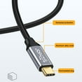 thumbnail image 6 of XISAOK USB C Extension Cable PD100W Gen2 Type C 3.1 Male to Female Extender Data Cord, 6 of 11