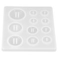 thumbnail image 4 of KAKOWELY 3Pcs Silicone Mold Button Silicone Mold Resin Epoxy Making Mold Craft Button Molds DIY Accessory,3.5"X3.07"X0.28", 4 of 5