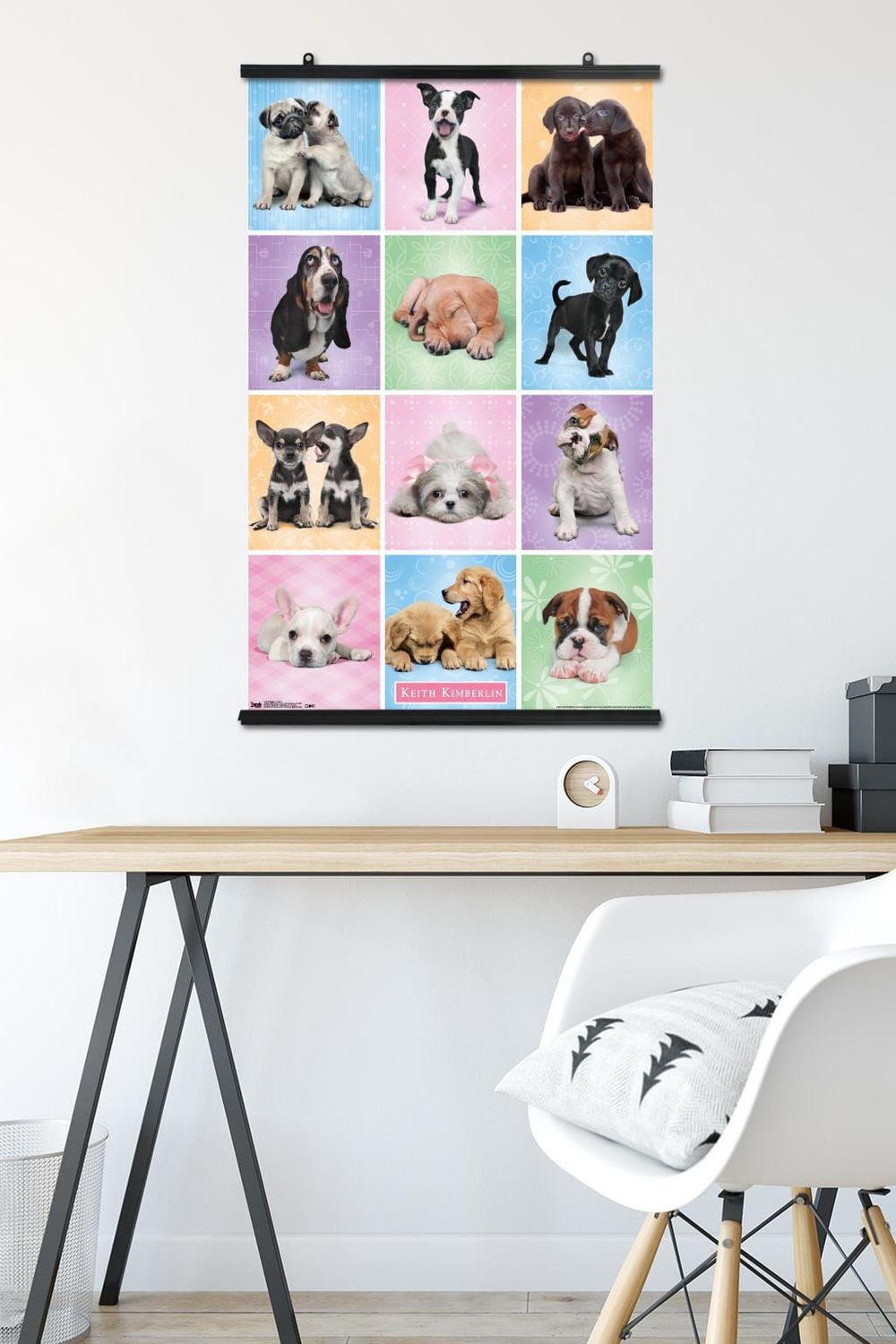 Keith Kimberlin - Puppies - Cuties Grid Wall Poster, 22.375" x 34"