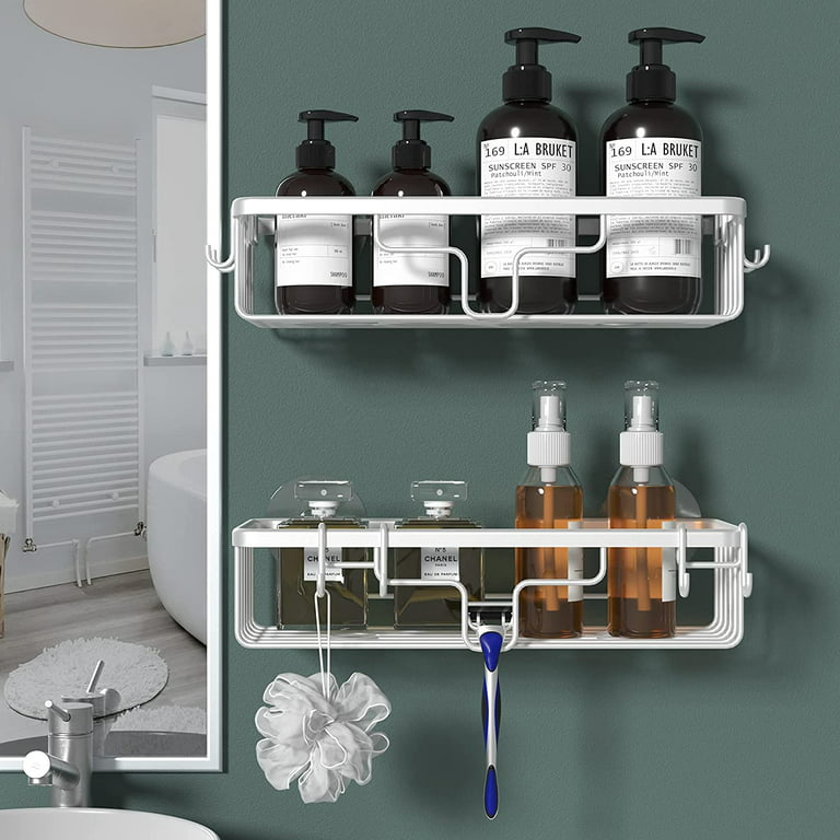 Shower Caddy Bathroom Shelf, No Drilling Traceless Adhesive