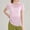 Light Pink, variant on Womens Open Back Yoga Tops Summer Short Sleeve Workout Shirts Breathable Hollow Out Gym Clothes Athletic Performance Activewear Outfits