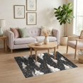 thumbnail image 3 of ODIKA 4'x6' Ultra-Soft Area Rug, Charcoal Navy Sky Starry Design Constellation Clouds and Celestial Accents Washable, Bare feet friendly, Silk-Touch for Bedroom Home office, 3 of 7