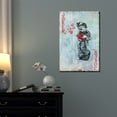 thumbnail image 2 of wall26 - Poker Cards Canvas Wall Art - Joker - Joker with Red Hearts - Gallery Wrap Modern Home Art | Ready to Hang - 32x48 inches, 2 of 4
