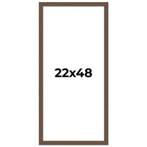 22x48 Frame Brown Farmhouse Solid Wood Picture Frame Width 1.5 Inches | Interior Frame Depth 0.5