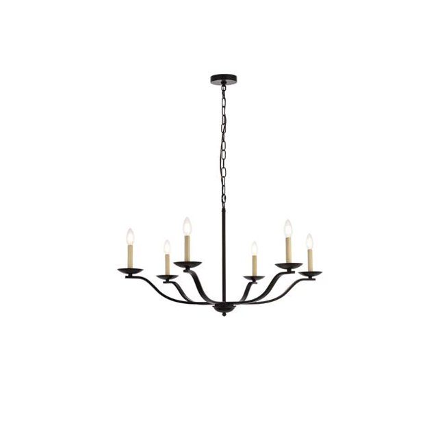 Living District LD641D36BK 36 in. Trey Pendant in Black