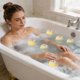 thumbnail image 4 of Set de bombas de baño para niños | Bolas de baño efervescentes de disolución lenta con sal marina y aceite | Alivio del estrés y relajación para la hora del baño de los niños, 4 of 8