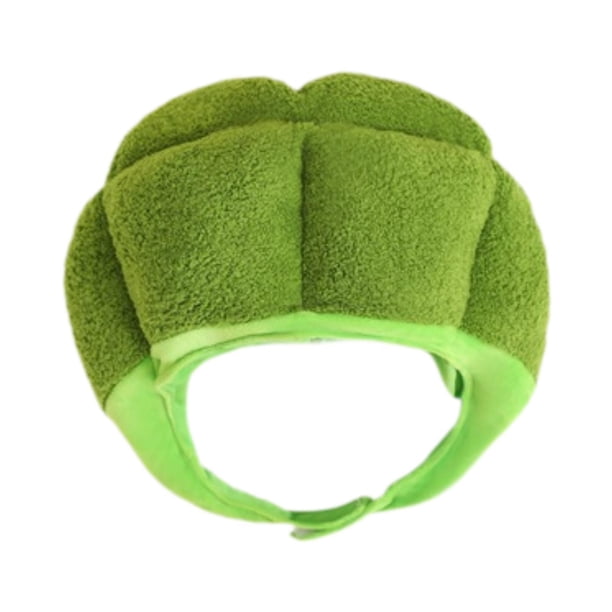 Gorra con tocado completo, disfraz de brócoli para cosplay, sombrero creativo de peluche para Halloween