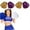 Gold Purple, variant on MODANU 4Pcs Cheerleading Pompoms Colorful Balls Cheerleading Costume Accessories Suitable for Party Dance Sports(Red Blue)