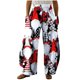 thumbnail image 2 of Pntutb Pantalones sueltos casuales vintage con estampado navideño para mujer Pantalones de pierna ancha casuales Pantalones Pntutb Pntutb-7395, 2 of 5