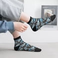 thumbnail image 2 of Fuzoiu Blue Excavator Print Adult Socks, Crew Moisture-wicking Socks, Unisex Cushion Crew Socks,Casual Sports Ankle Socks, 2 of 7