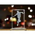 thumbnail image 3 of Soccer Player 3D Engraved Crystal 3D Engraved Crystal Keepsake/Gift/Decor/Collectible/Souvenir, 3 of 6