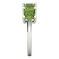 thumbnail image 4 of 2.5 ct Brilliant Princess Cut Natural Peridot 18K White Gold Eternity Band SZ 9, 4 of 6