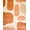 Orange, Pattern 3, variant on Design&I 2'x3' Ultra Soft Door Mat, Burnt Orange Terracotta Mid Century Abstract Geometric Boho Midcentury Symmetrical Fluffy Washable Easy Care Indoor rug for Bedside Entryway