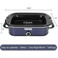 thumbnail image 4 of YANGLI 4-Quart Slow Cooker, Manual Warm Setting, Dishwasher Safe Crock, Blue, 4 of 5