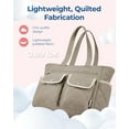 thumbnail image 4 of MMYGU Tote Bag for Women, Tote Bag for Travel with Pocket, Large Puffy Quilted Shoulder Bag Handbag for Travel, Work, Gym, 4 of 7